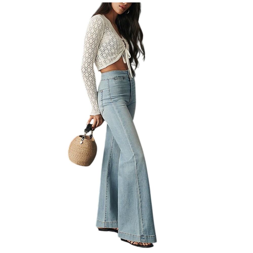 Askk Ny Wide Leg Keel Over Brighton Denim Jeans Size 31